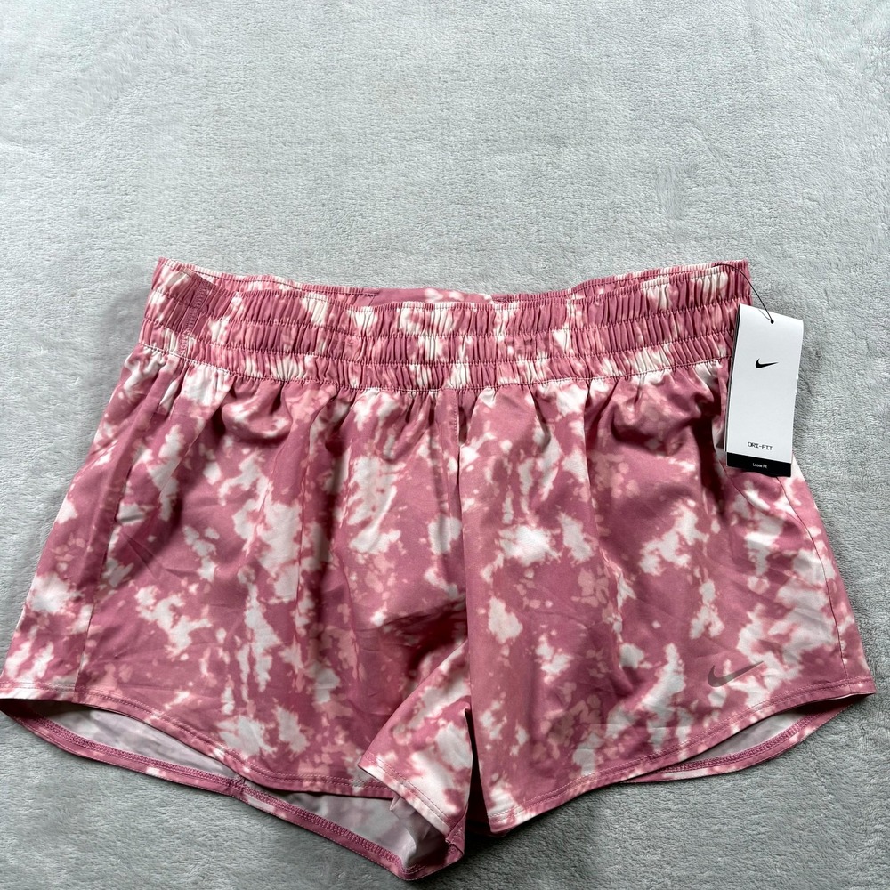 Nike Dri Fit One Brief Lined Shorts Womens Large Purple‎ Cloud Tie Dye Quick Dry